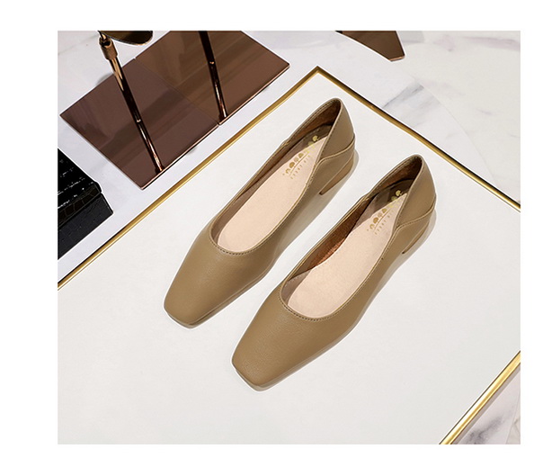 Casual Commuting Vintage Fashion Flat Women's Shoes - Versatile Small Square Toe Two-Wear Soft Leather Loafers