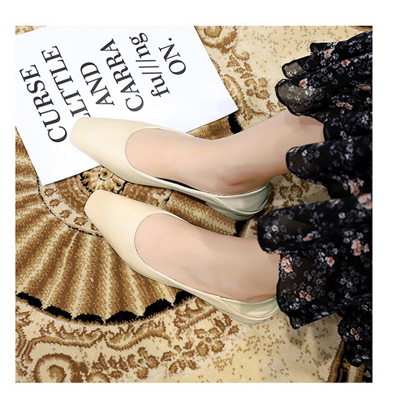Casual Commuting Vintage Fashion Flat Women's Shoes - Versatile Small Square Toe Two-Wear Soft Leather Loafers