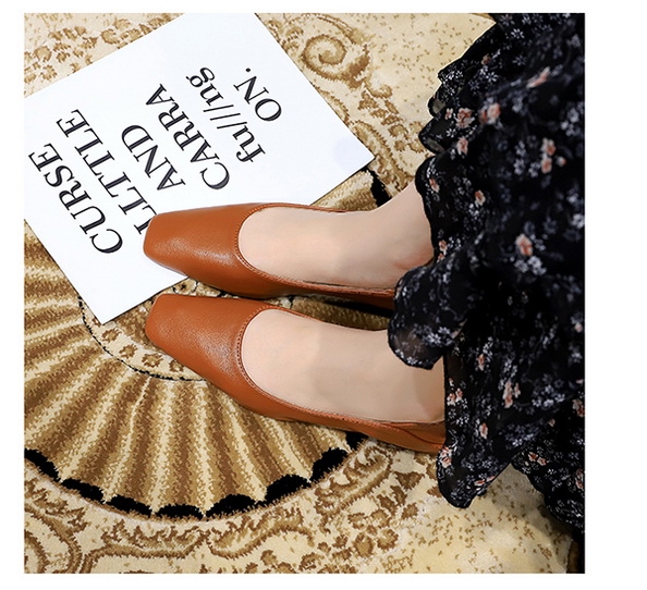 Casual Commuting Vintage Fashion Flat Women's Shoes - Versatile Small Square Toe Two-Wear Soft Leather Loafers