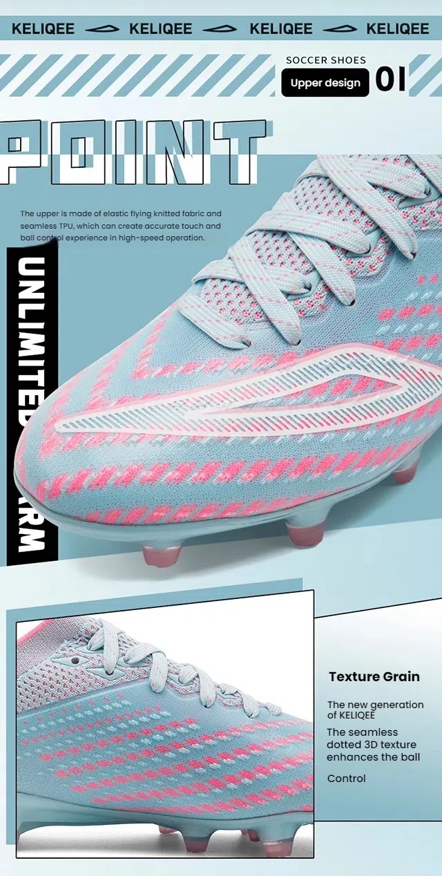 Elite Molded Stud Football/Soccer Cleats - Ultra-Grip Natural Grass Turf Shoes for Professional Performance