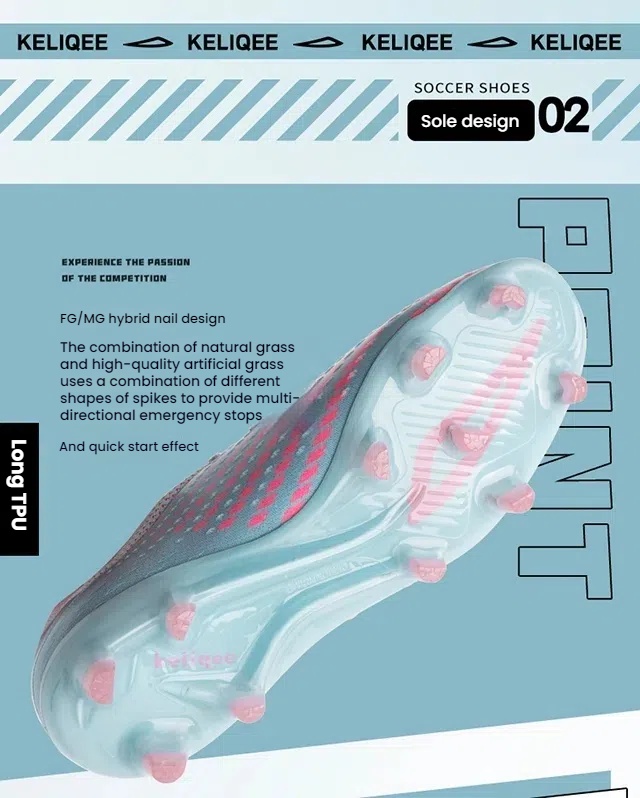 Elite Molded Stud Football/Soccer Cleats - Ultra-Grip Natural Grass Turf Shoes for Professional Performance