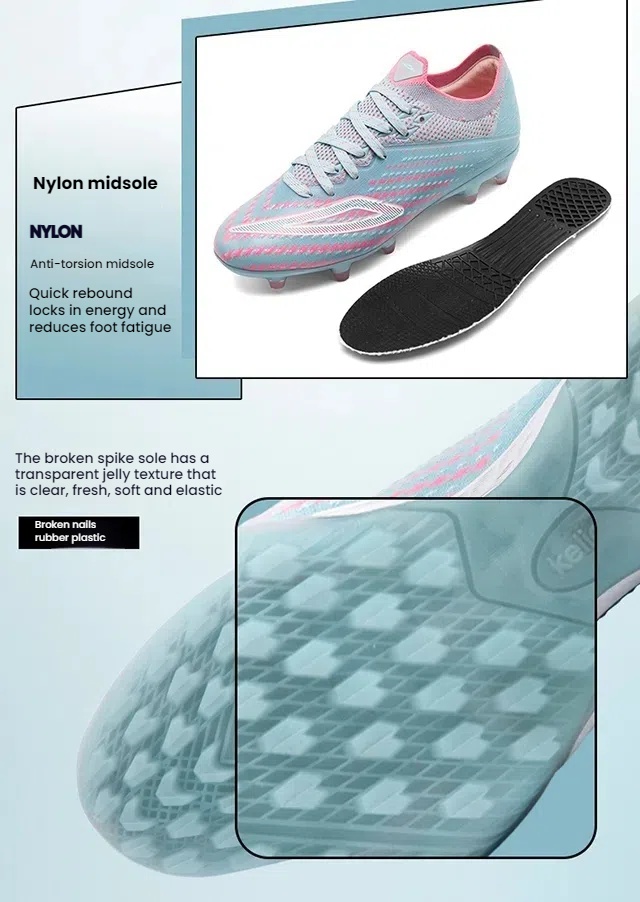 Elite Molded Stud Football/Soccer Cleats - Ultra-Grip Natural Grass Turf Shoes for Professional Performance