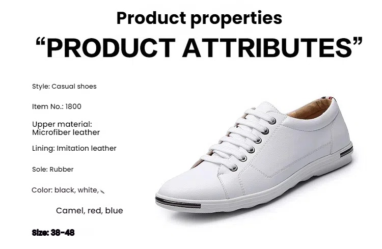 Men's Large Size 47/48 Fashion Lace-Up Leather Shoes - White Casual Sneakers for Students