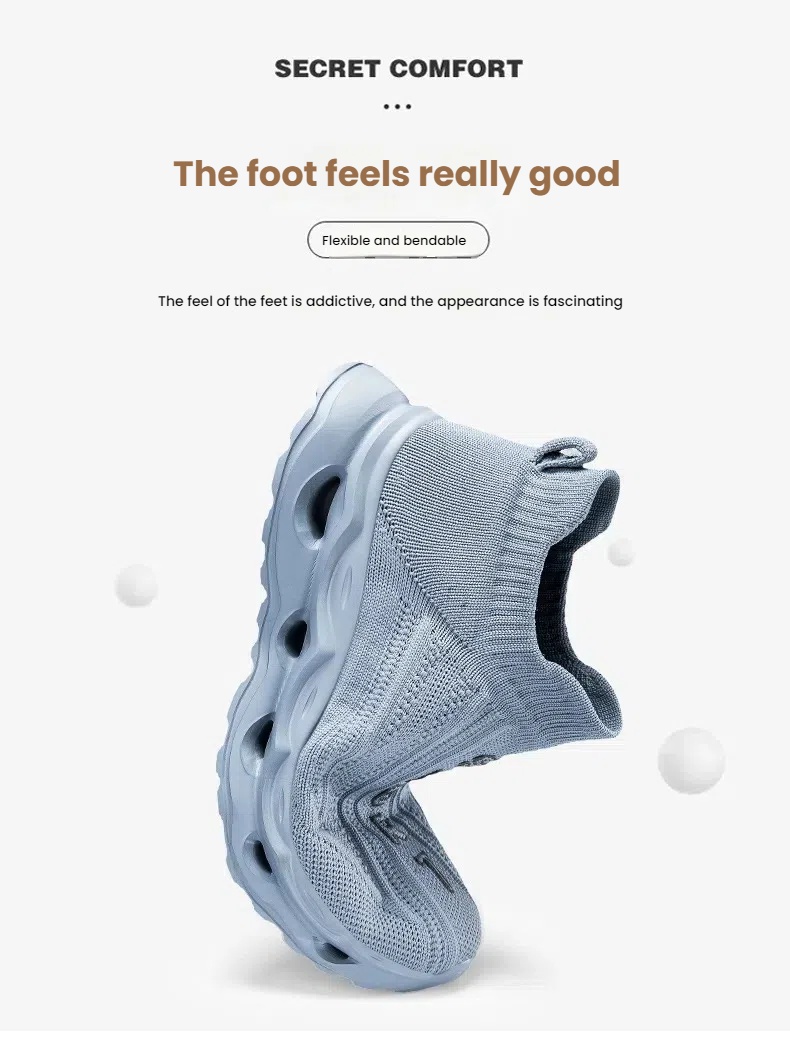 Large Size Men's Breathable Knitted Sock Shoes | Slip-On Lazy Shoes for Couples
