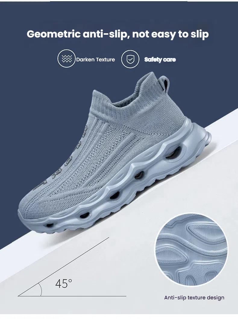 Large Size Men's Breathable Knitted Sock Shoes | Slip-On Lazy Shoes for Couples